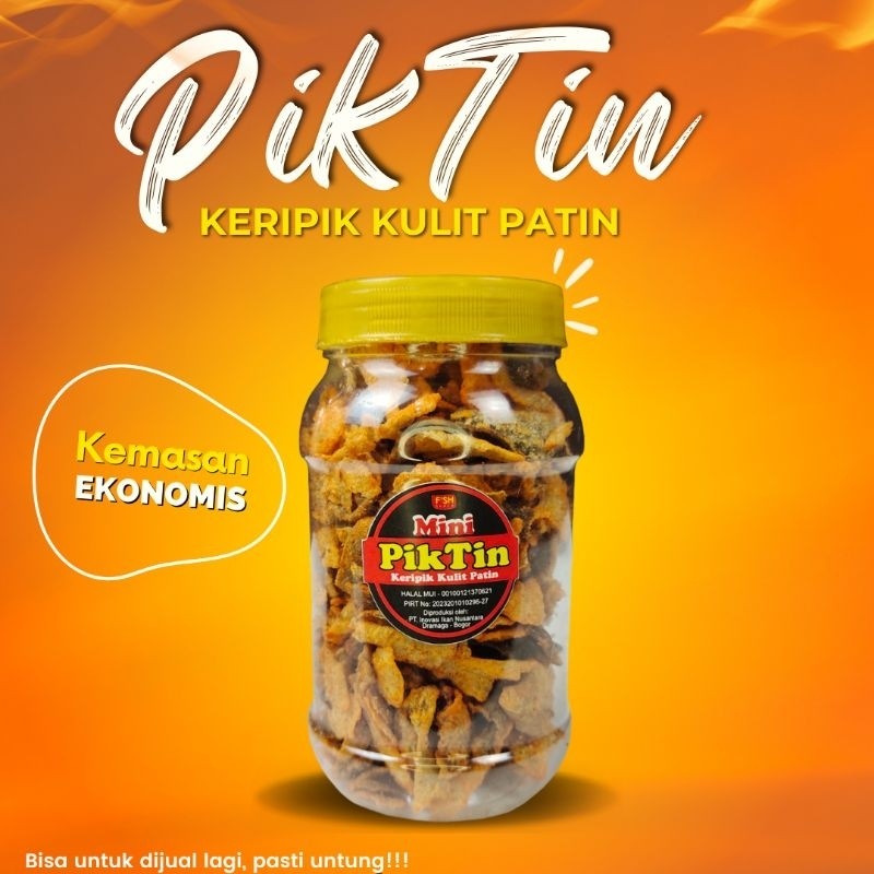 

Restokobar Keripik Kulit Ikan Patin Piktin Kemasan Toples Mini