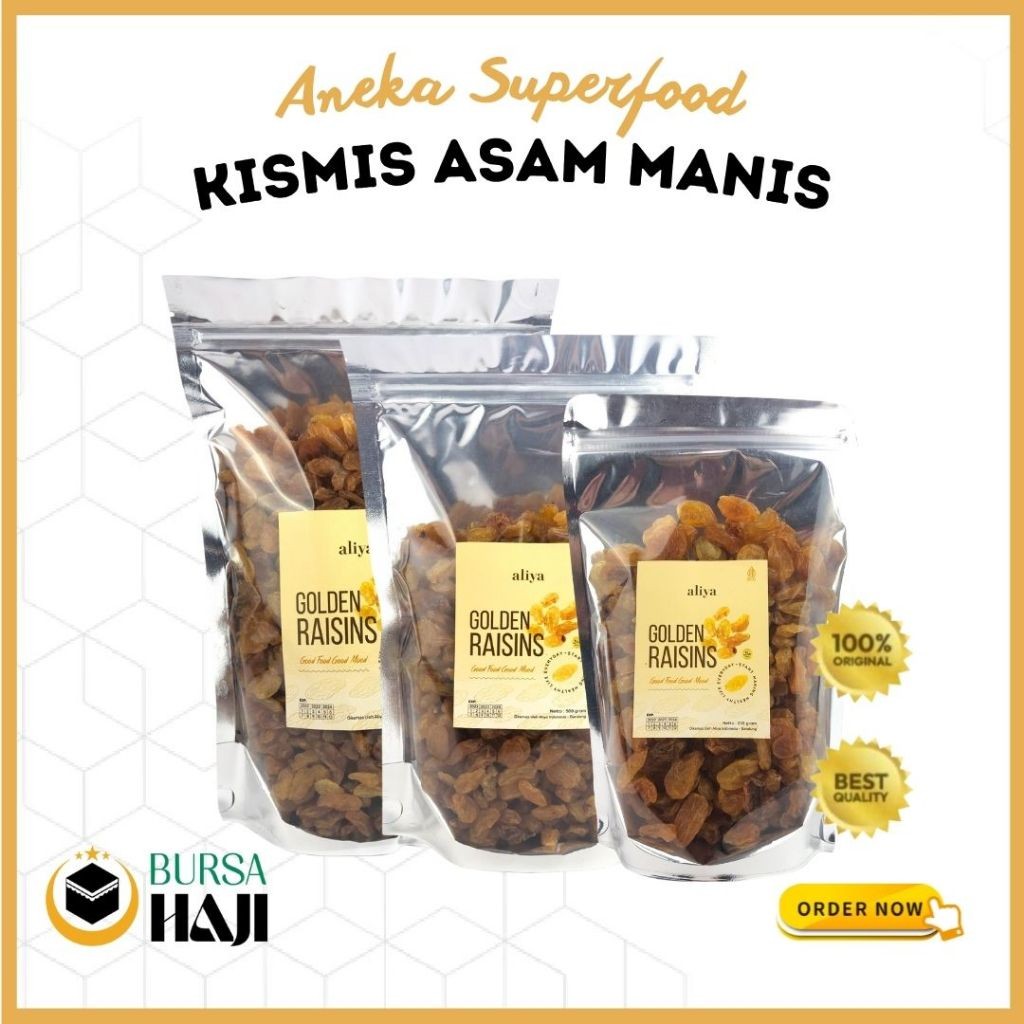 

Omahjajanan Kismis Golden Raisin 1Kg Asam Manis / Oleh Oleh Haji Dan Umroh
