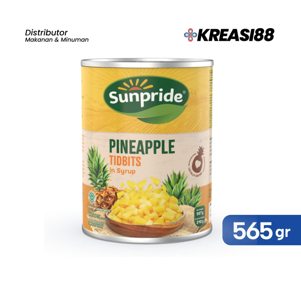 

Sega Tungtung Sunpride Potongan Nanas Tidbits Dalam Sirup / Pineapple Tidbits In Syrup Canned 567Gr