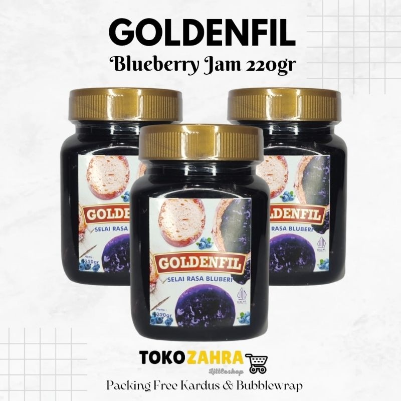 

Sega Tungtung Selai Goldenfil Blueberry Jam 220Gr