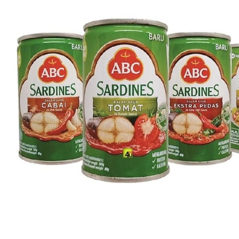 

Sega Tungtung Sardines Abc Sarden 155 Gram