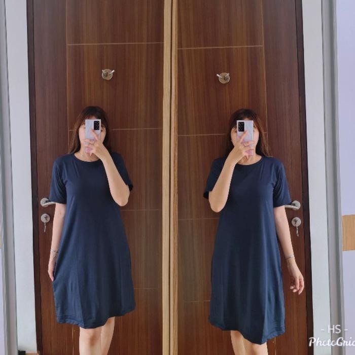 GABELLA DRESS BAHAN KAOS NYAMAN HARIAN SEPAHA DASTER TERUSAN WANITA CEWEK