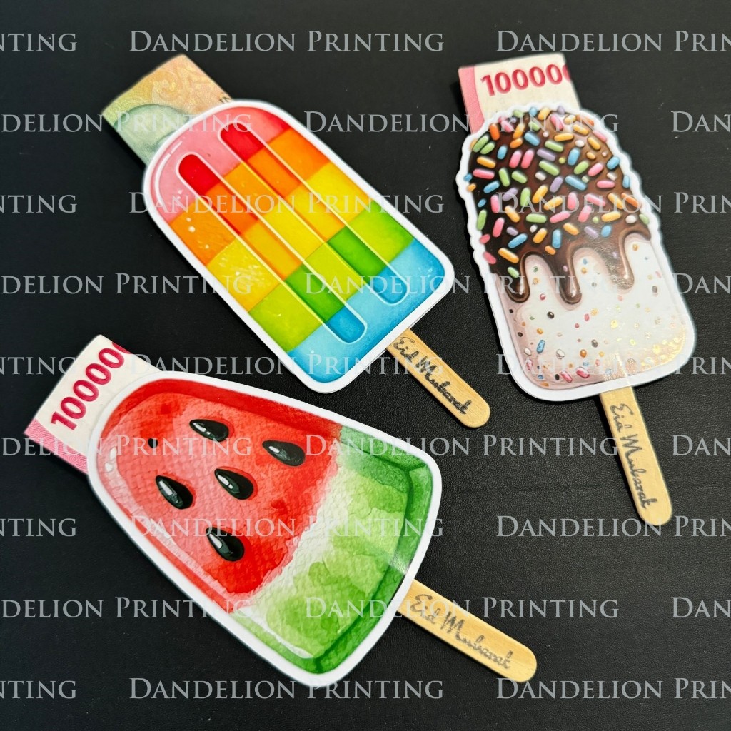 

(ISI 6PCS) AMPLOP LEBARAN ICE CREAM SERIES - AGPAU THR IDUL FITRI 2025 UNIK BENTUK ES KRIM