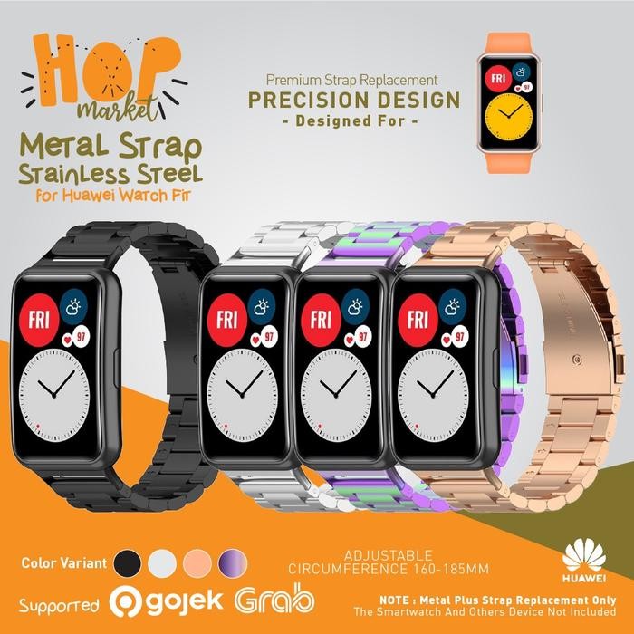 Metal Strap Stainless Steel For Huawei Watch Fit / Fit Se (Tali Jam Smartwatch)