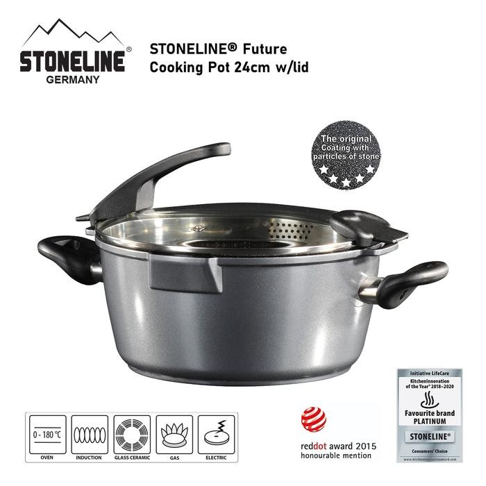 

Stoneline Classic Pot 24Cm Panci Anti Lengket Batu Alam Asli Germany