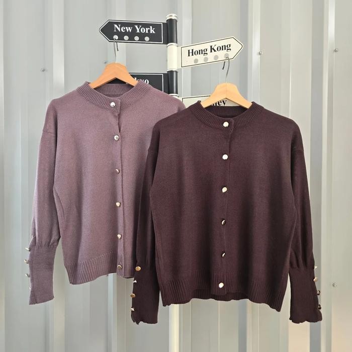 PREMIUM [CYC] Outer Basic Nara XXL JUMBO Cardigan Rajut Wanita Atasan Kancing Knitwear Casual Murah