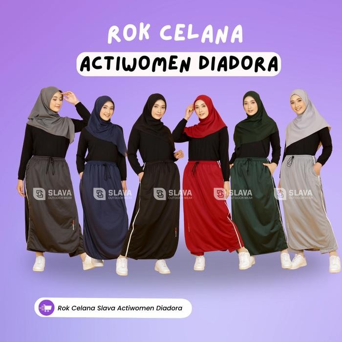 PREMIUM Rok Celana Sport Olahraga Training Muslimah Syari Slava Actiwomen