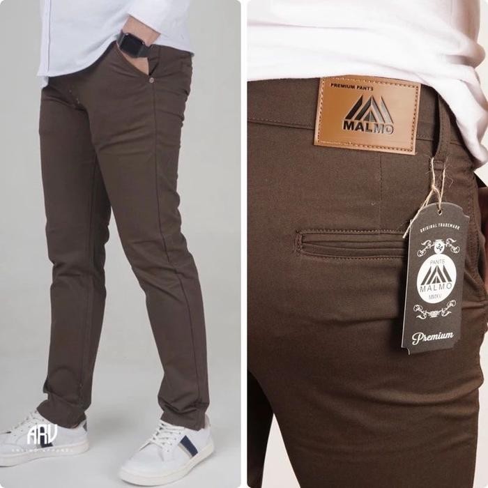 PREMIUM MALMO CELANA CHINO PANJANG PRIA ORIGINAL BIG SIZE JUMBO UK 28-45 CHINOS SLIM FIT PREMIUM