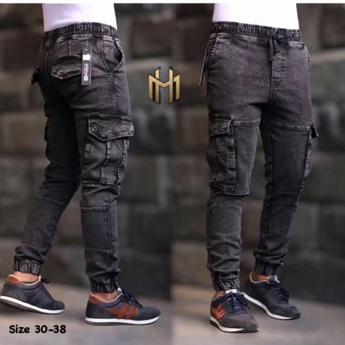 PREMIUM JOGGER JEANS BIGSIZE - CELANA JOGGER PRIA - CELANA PRIA JOGGER JEANS JUMBO HM PREMIUM