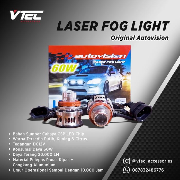 PREMIUM LED Autovision Laser Foglamp 60 Watt H11 HB4