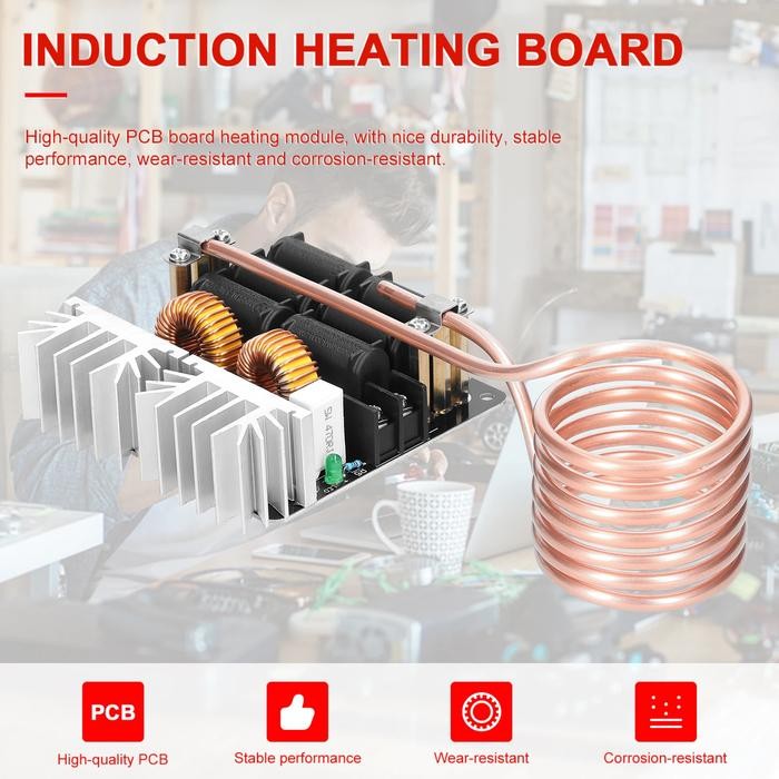 PREMIUM ZVS Modul Papan Pemanas Induksi Induction Heating 12-48V 1000W