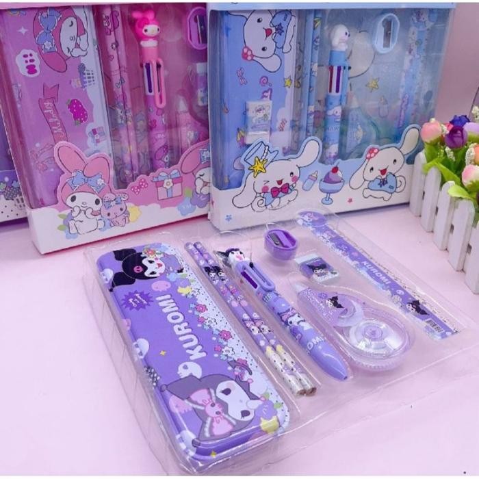 

Paket Study Set Set Alat Tulis Motif Kuromi Cinamoroll Melody 8026 //Stationery Untuk Hadiah Anak