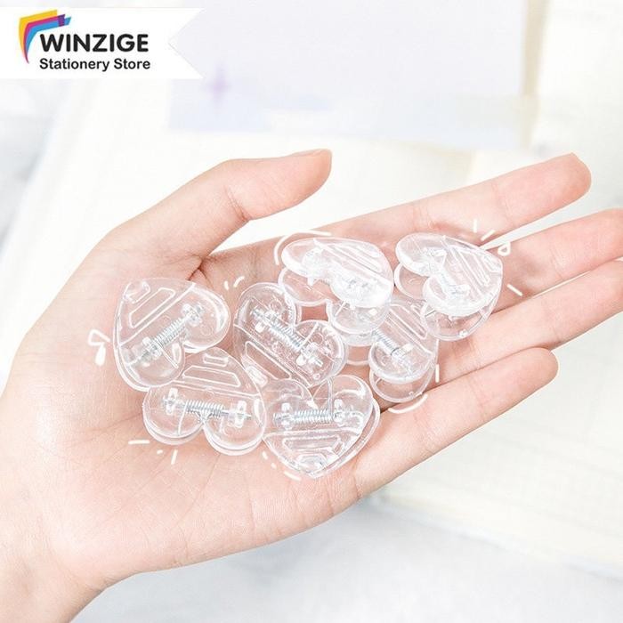 

Winzige Set 10 Klip Transparant Paper Clip Plastik Bening / Paper Clip Aesthetic / Alat Tulis