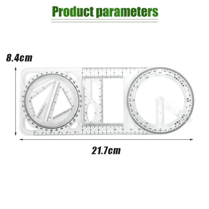 

Penggaris Multifungsi 360 Derajat Geometri Ruler Penggaris Busur Derajat Multifungsi Geometric Ruler