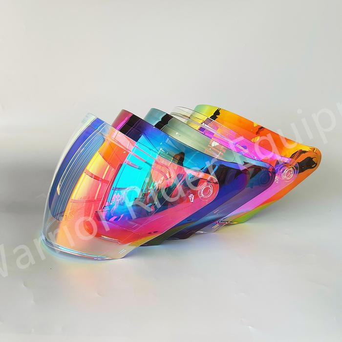 TERLARIS KYT NFJ Helm KYT NFJ Visor Helm Kyt Nfj Iridium Blue Red Gold aksess helmet Motor