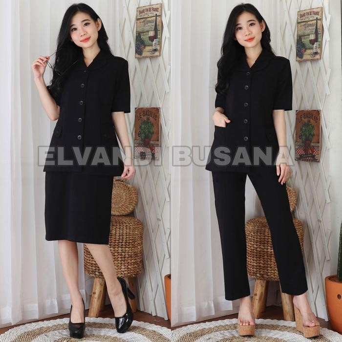 ASLI Setelan jas wanita / Seragam kerja blazer wanita / Seragam guru / Setelan baju guru wanita -
