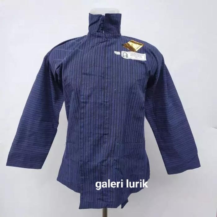 ASLI Baju Surjan Pria Lurik BiruBaju LurikSurjan Pria Baju AJawa READY STOCK