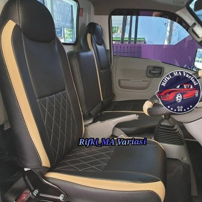 PREMIUM Sarung jok mobil Isuzu Traga bonus sarung stir / cover jok truk traga