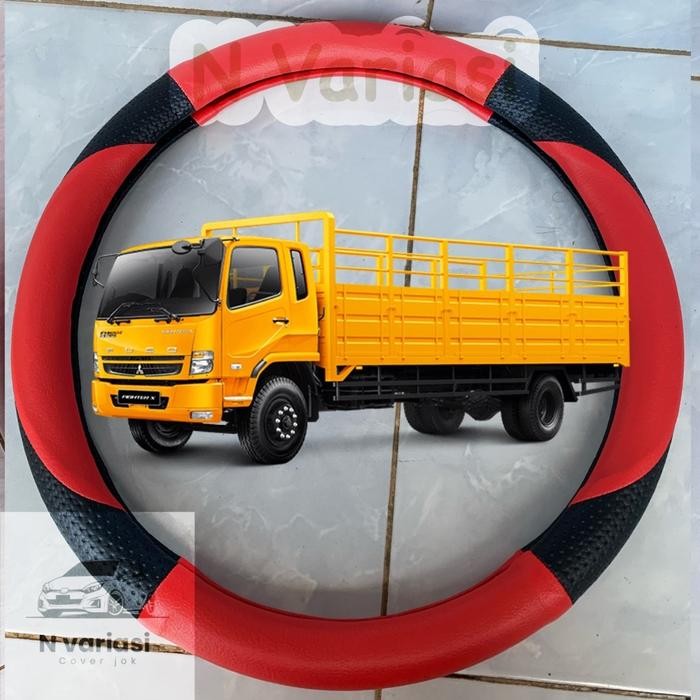 PREMIUM Cover stir sarung setir Truk tronton Fuso Fighter X 240ps variasi sabit car Aksesoris