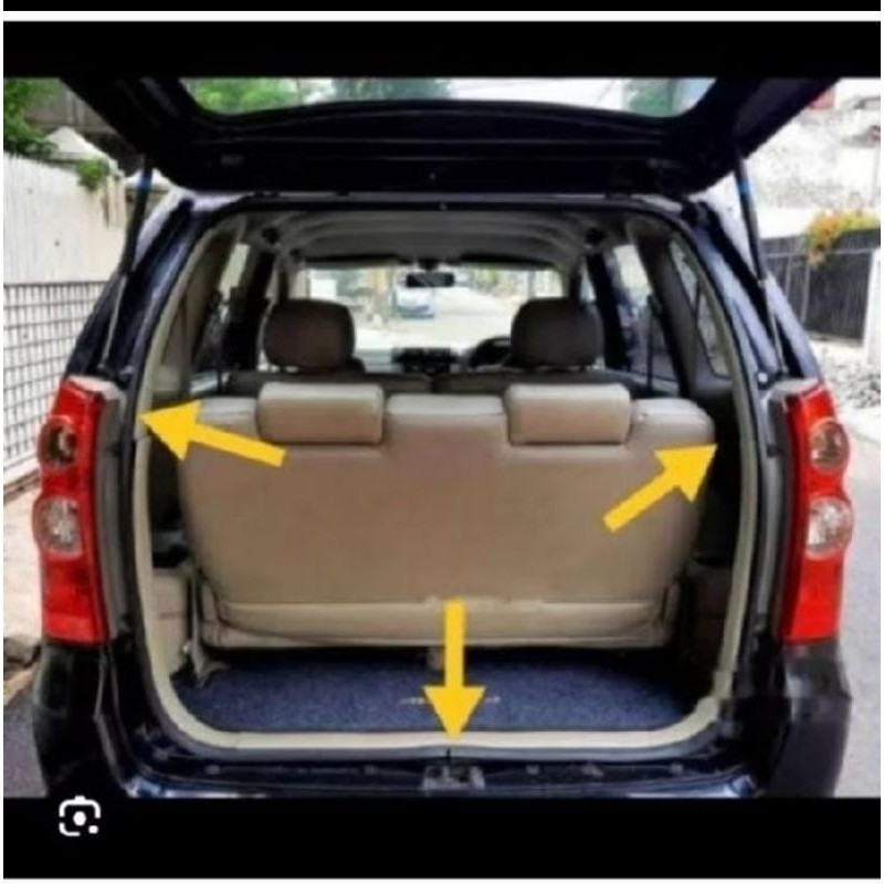 KARET PEREDAM BODY PINTU DAN BAGASI MOBIL 1 SET/5 PC TOYOTA AVANZA DAIHATSU XENIA 2005/2021 ORIGINAL