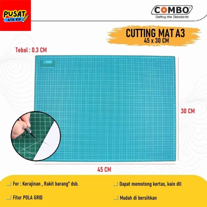 

Cutting Mat A3 Combo Tebal / Alas Potong Kertas A3 / Tempat Potong Matras Kertas / Alas Cutter
