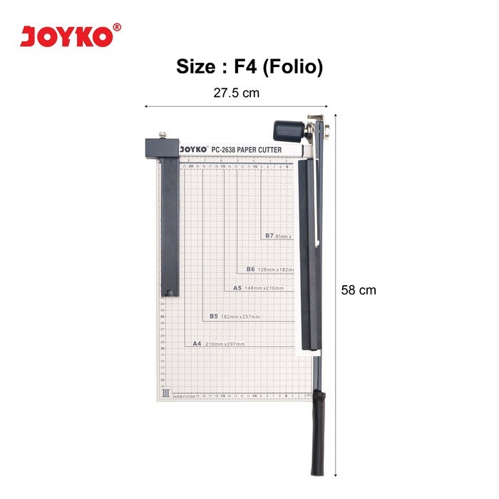 

Joyko PC-2638 Paper Cutter Pemotong Alat Potong Kertas F4 PC2638