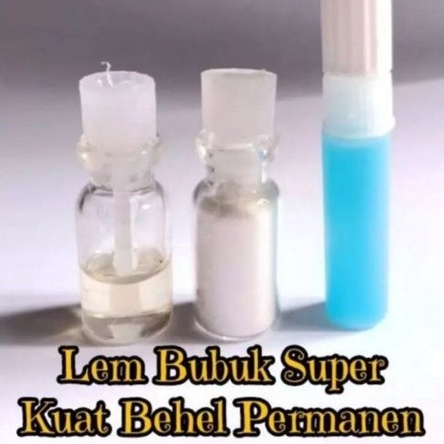 lem bubuk super untuk behel / gigi palsu