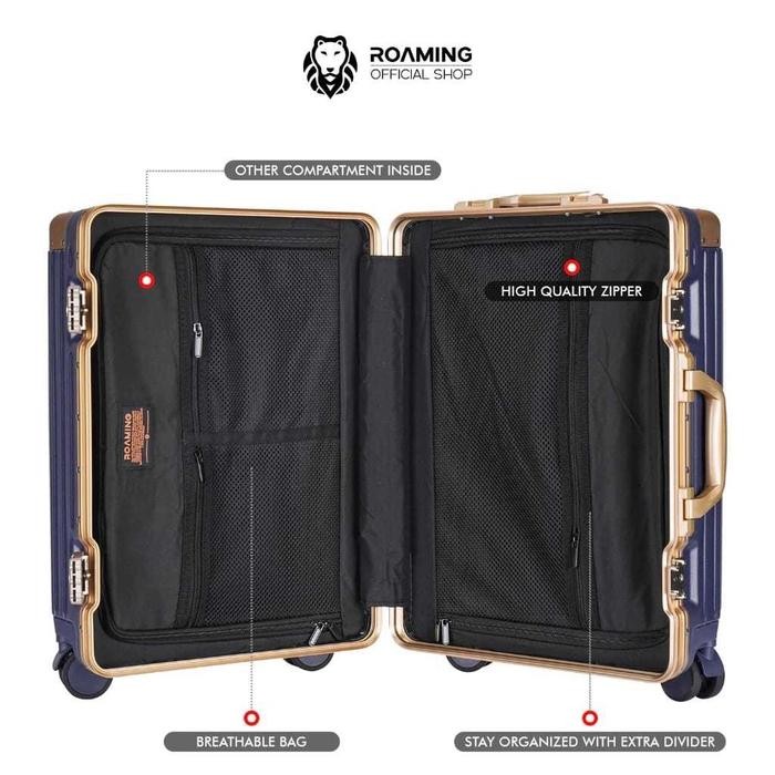 TERLARIS KOKO DENIS KOPER ROAMING R005 KOPER 24 INCH BAGASI 20 INCH KABIN PESAWAT 28 INCH 4 RODA 360