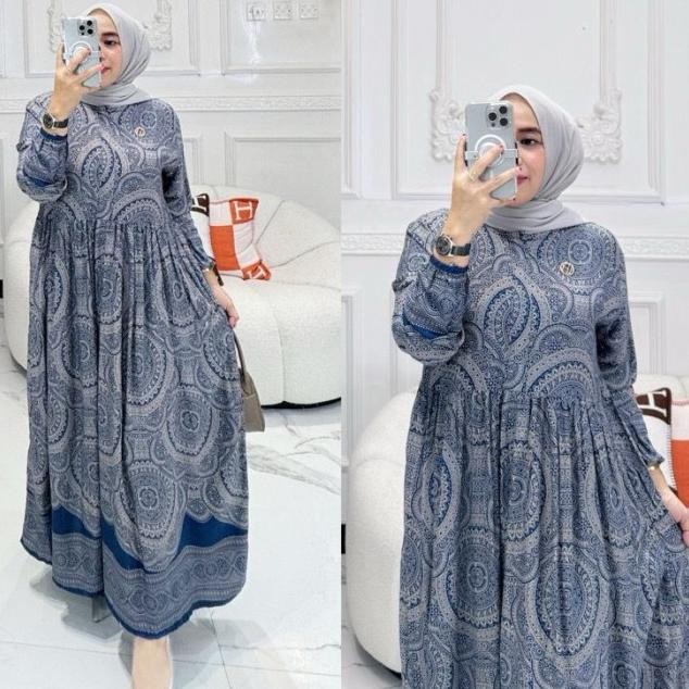 Gamis Wanita/Gamis Rayon LD 120 & 105/gamis rayon motif/daily wear