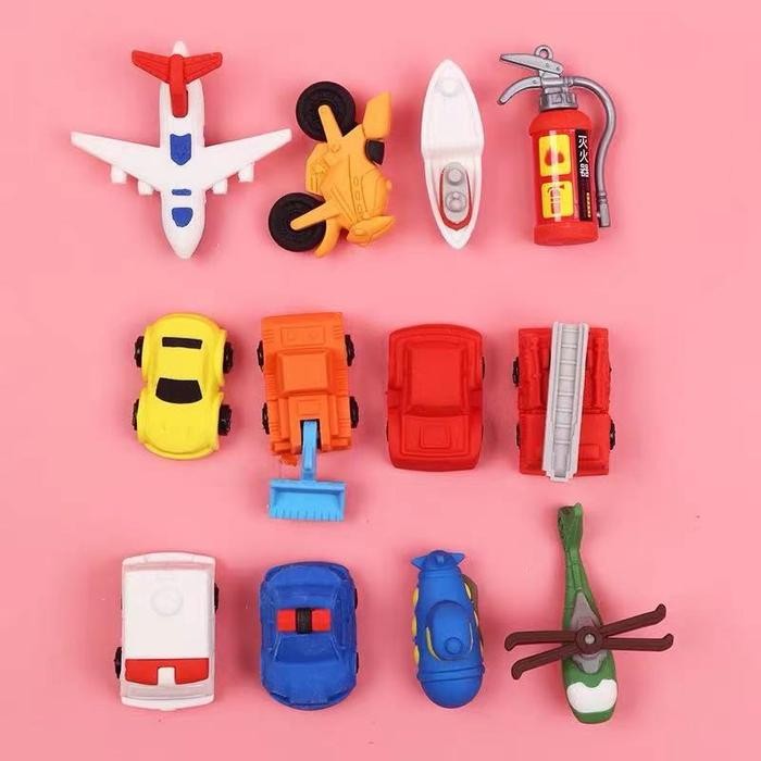 

Ready JT 8729 Set penghapus karakter kendaraan mobil motor vehicle hobi anak laki laki sensory play