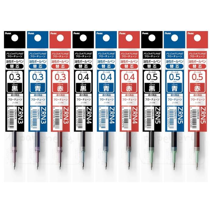 

Ready JT Pentel Floatune Refill Frictionless Ballpoint Oil Ink 0.3mm 0.4mm 0.5mm Isi Ulang Tinta