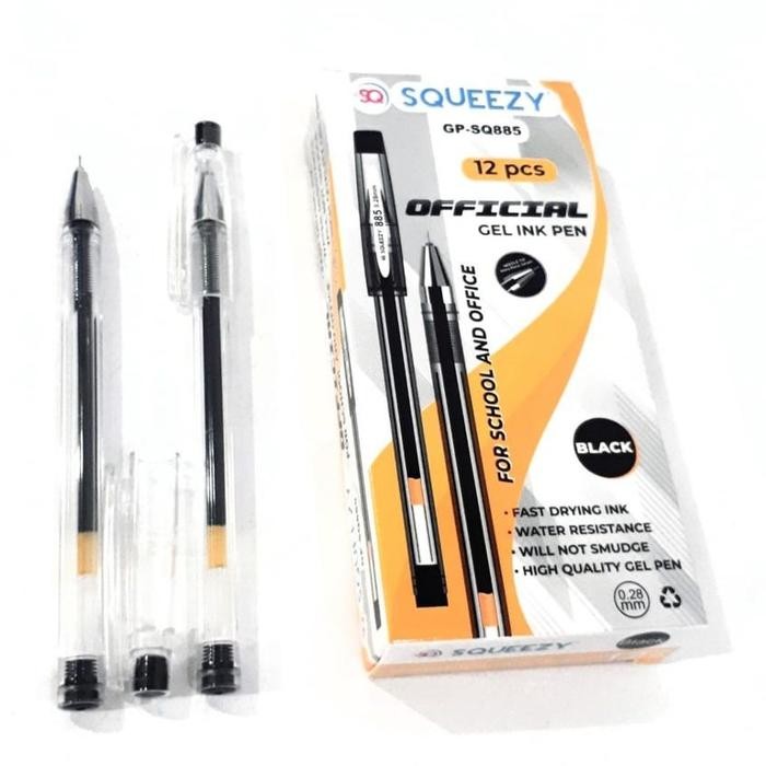 

Ready JT Harga Grosir ( 1kotak/12pcs ) Pulpen Gel Hi-TECH-H 0.28mm GP-SQ885 Tinta Hitam
