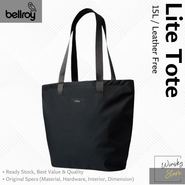 BEST SELLER BELLROY Lite Tote Bag Black Leather Free