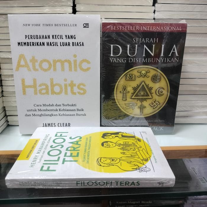 

Paket 3 buku atomic habits, sejarah dunia yang disembunyikan