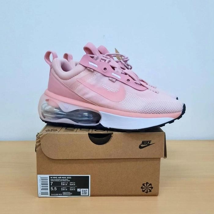 BEST SELLER Sepatu Sneakers Nike Airmax 2021 Pink White ORIGINAL MATERIAL Wanita