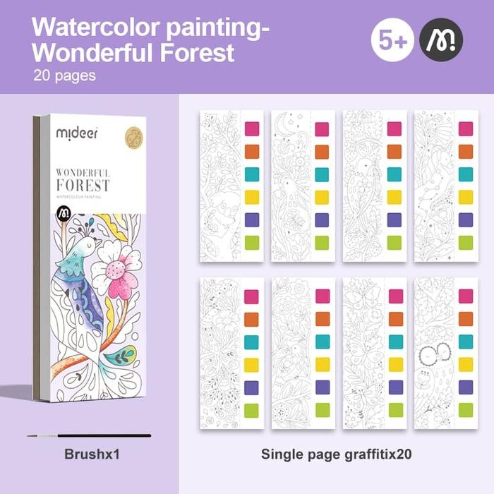 

Mideer Watercolor Painting Paint Brush Mewarnai #Gratisongkir
