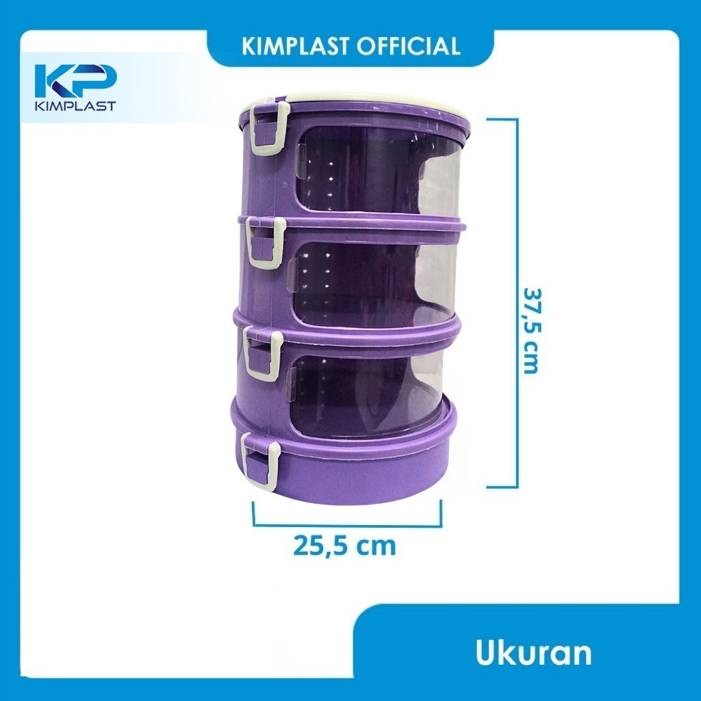 KIMPLAST Tudung Saji Mercusuar Susun 3/ Tudung Saji/ Rak untuk Makanan/ Rak untuk Hidangan