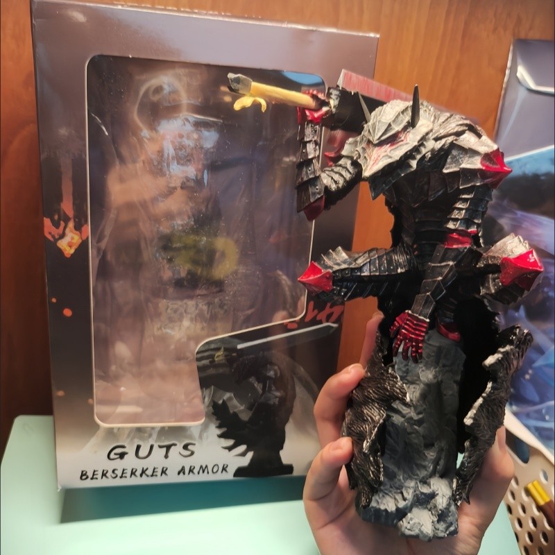 25Cm Berserk Guts L Anime Figure Guts Berserker Armor Action Figure Berserk Black Swordsman Model
