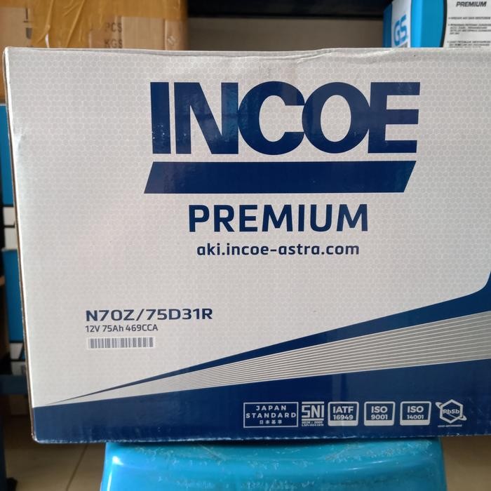 Aki Mobil / Genset/ Incoe Premium N70Z / 75D31R/ Astra.Com/Incoe N 70Z