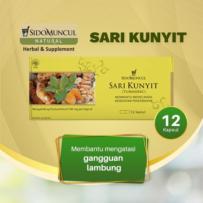 

Terlaris Sido Muncul Natural Sari Kunyit Strip 12 Kapsul