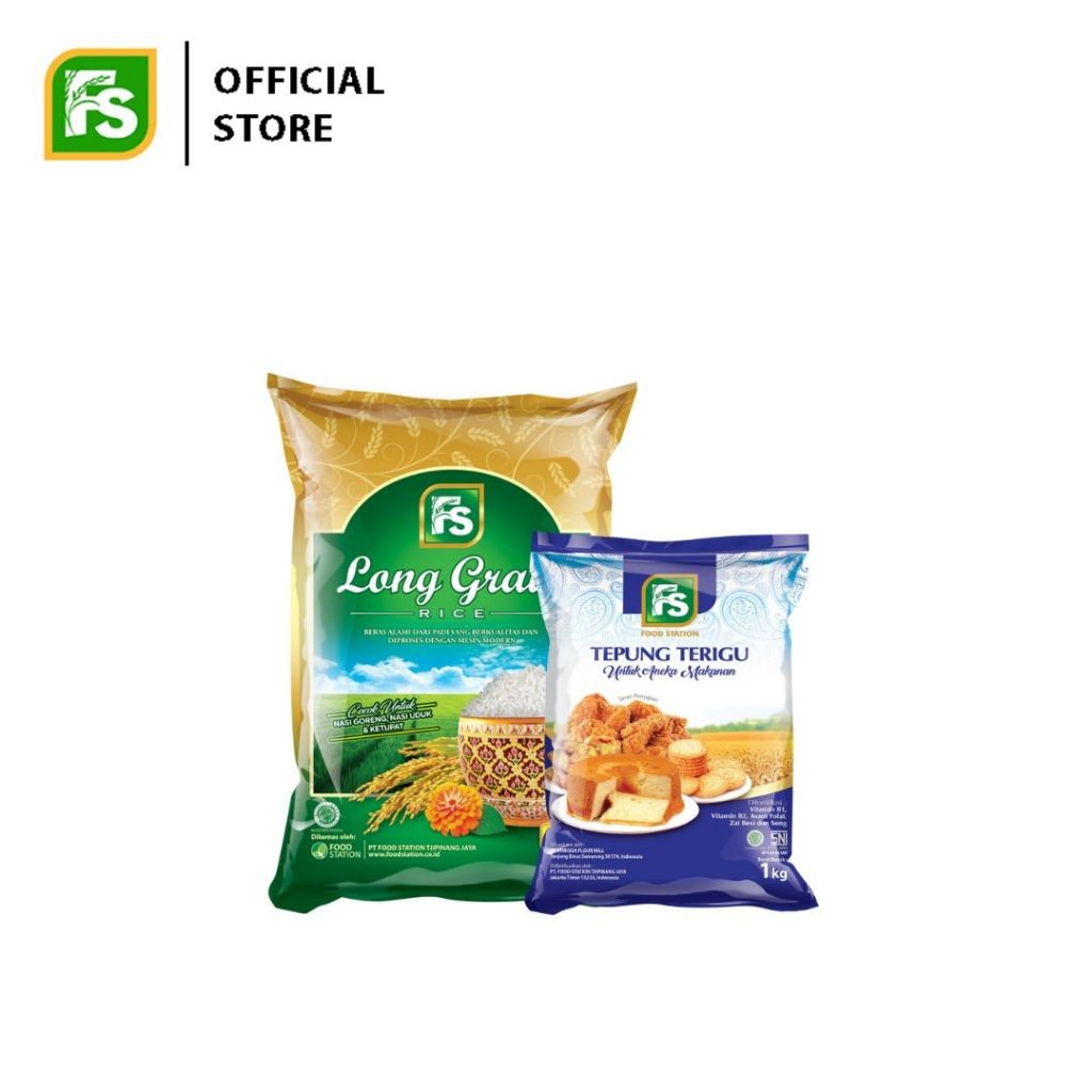 

Bundling Food Station - Beras Long Grain 2.5 Kg + FS Tepung Terigu 1 kg