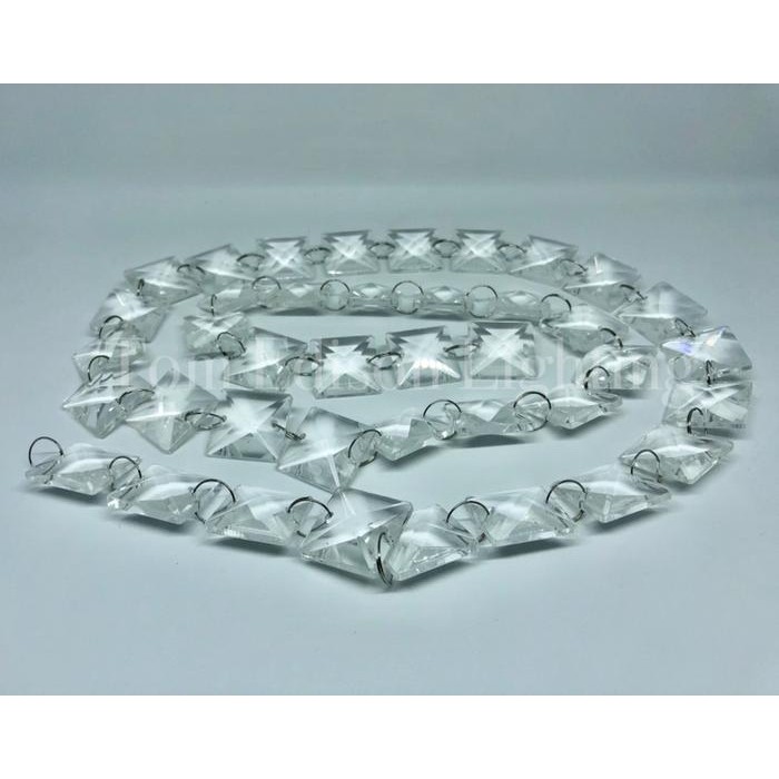 Fresh Finds Kristal Manik Oktagon Gantung 1M Ronce Tirai Dekorasi Pernikahan Lampu
