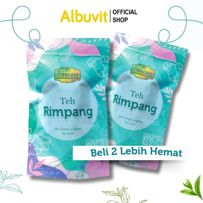 

Terlaris Syifacare Paket Hemat 2 Pouch Teh Rimpang - Teh Celup Rempah Herbal Jahe Kunyit Sereh