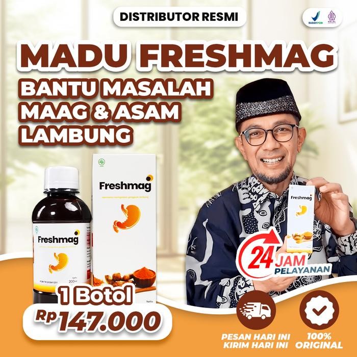 

Terlaris Freshmag Original 1 Botol Madu Hutan Alami Dengan Ekstrak Kunyit Bantu Keluhan Maag Asam