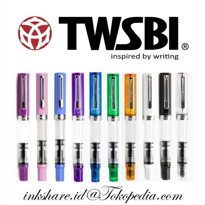 

Uta - Twsbi Eco Fountain Pens - Clear, White, Black, Le