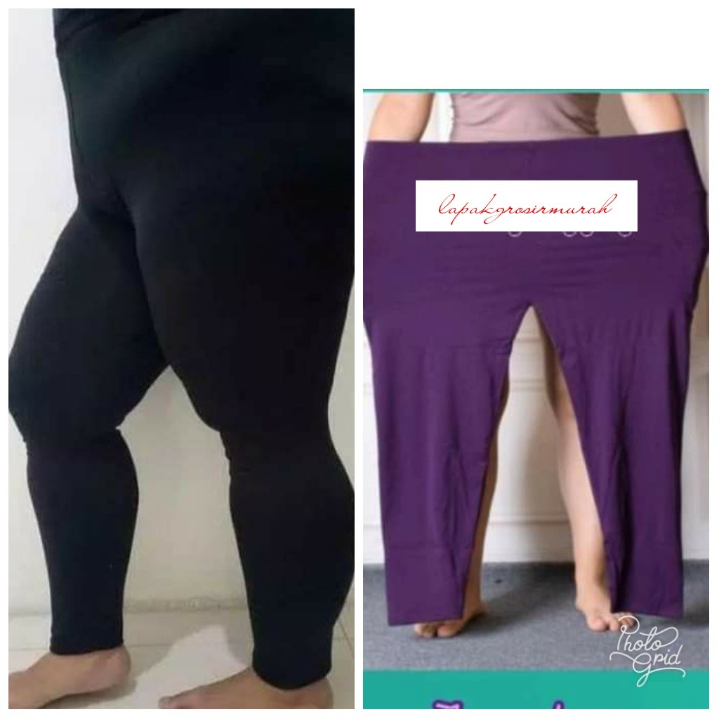 Pola Mewah Llegging Big Size Jumbo Xxxxl/4L Bb 80-120Kg,Legging Big Size Spandek Licin