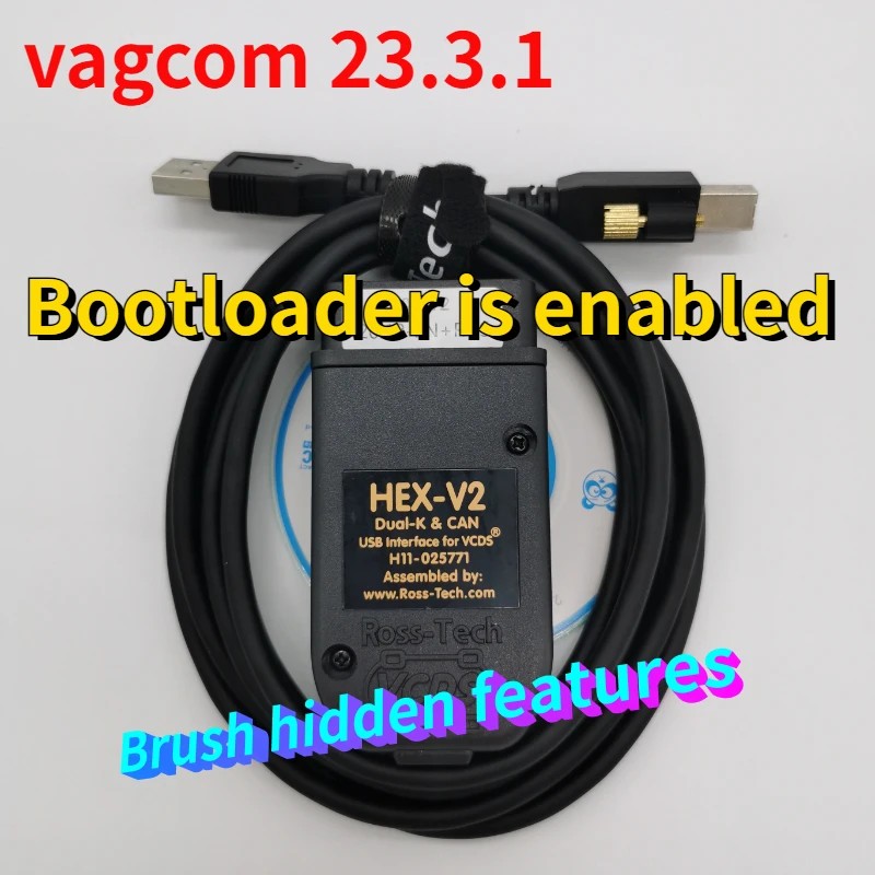 2022 VAG COM 22.3 VAGCOM 21.9 Vag HEX V2 USB Interface FOR VW AUDI Skoda Seat VAGCOM Multi-Language 