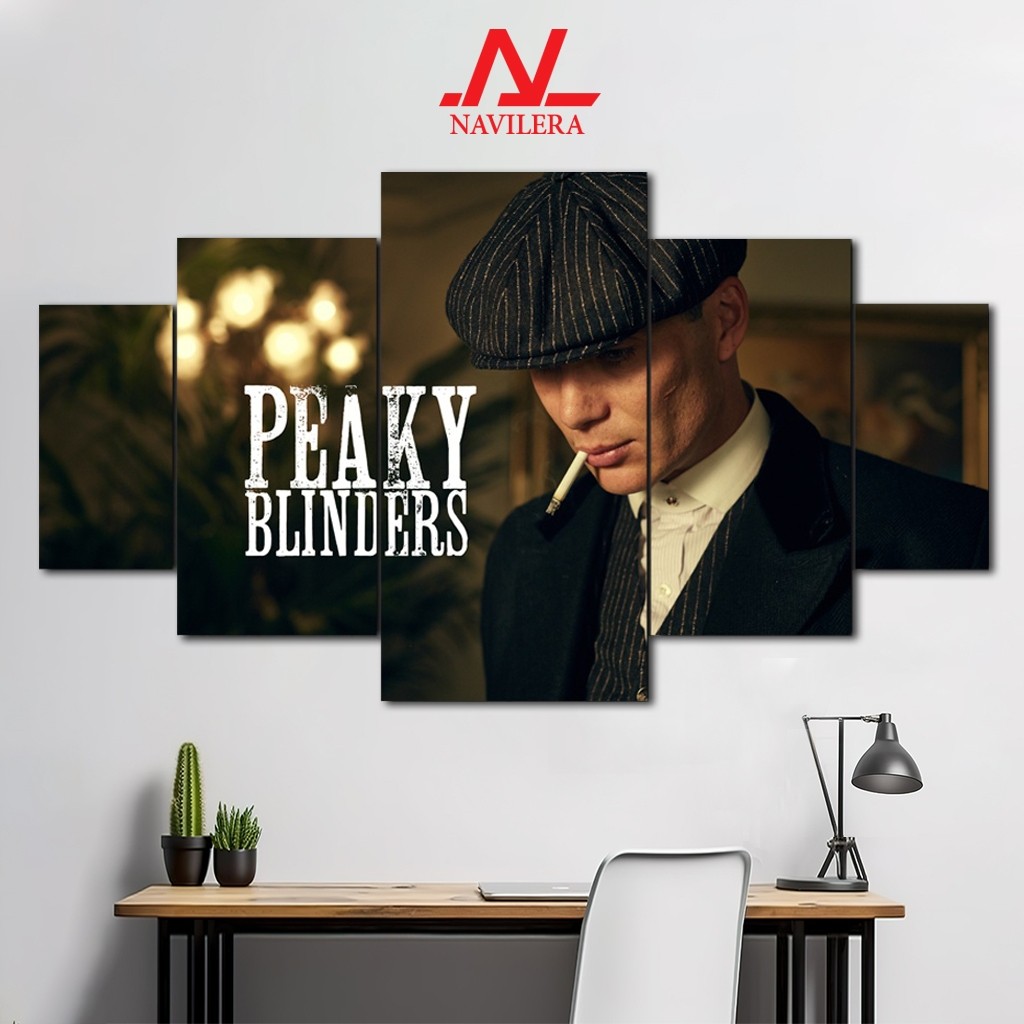 NAVILERA.CO HIASAN PAJANGAN DINDING MOVIE 1 SET PEAKY BLINDERS 5 Pcs POSTER KAYU WALL DECOR