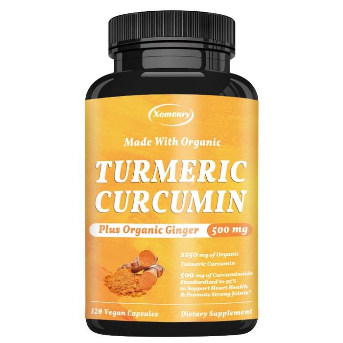 

Terlaris Xemenry-Ekstrak Bubuk Kunyit Kapsul Vegetarian-Jahe Organik Dengan Lada Hitam Untuk