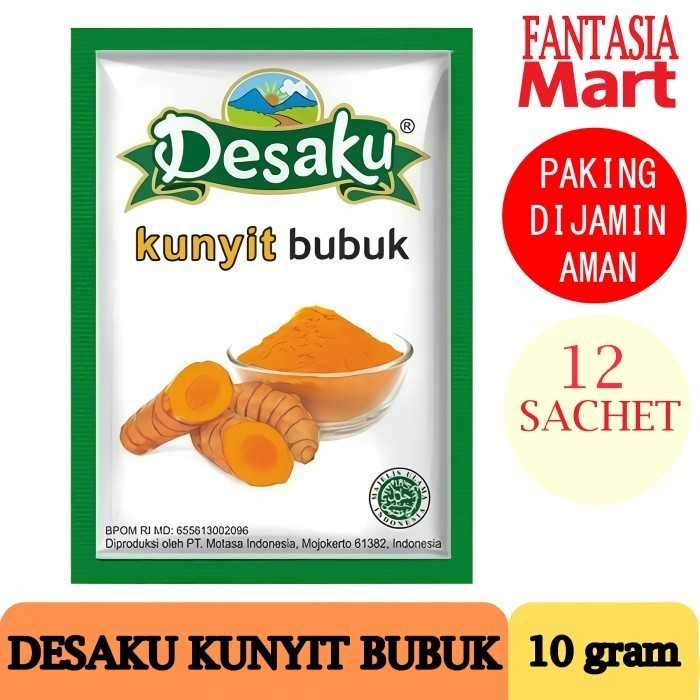 

Terlaris Desaku Bubuk Kunyit 10 Gram Pack Isi 12 Sachet Fantasia Dengan Paking Aman
